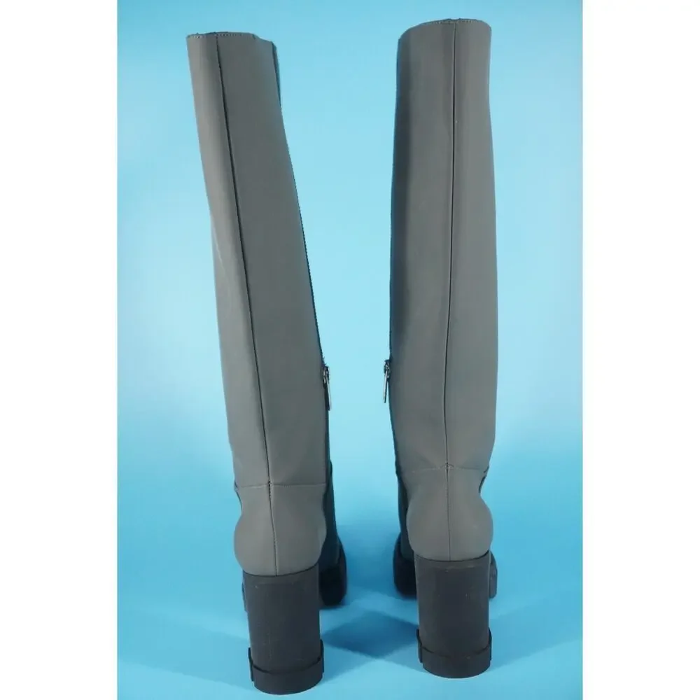 Aquatalia Indi Heeled Knee High Suede Boots Size 9 New Mid Heel $625